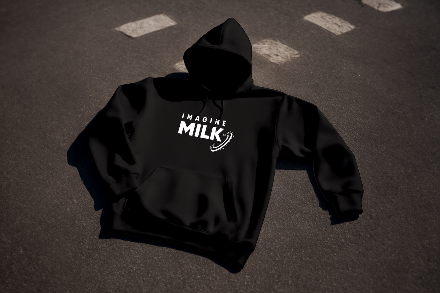 Imagine Milk hoodie mockup