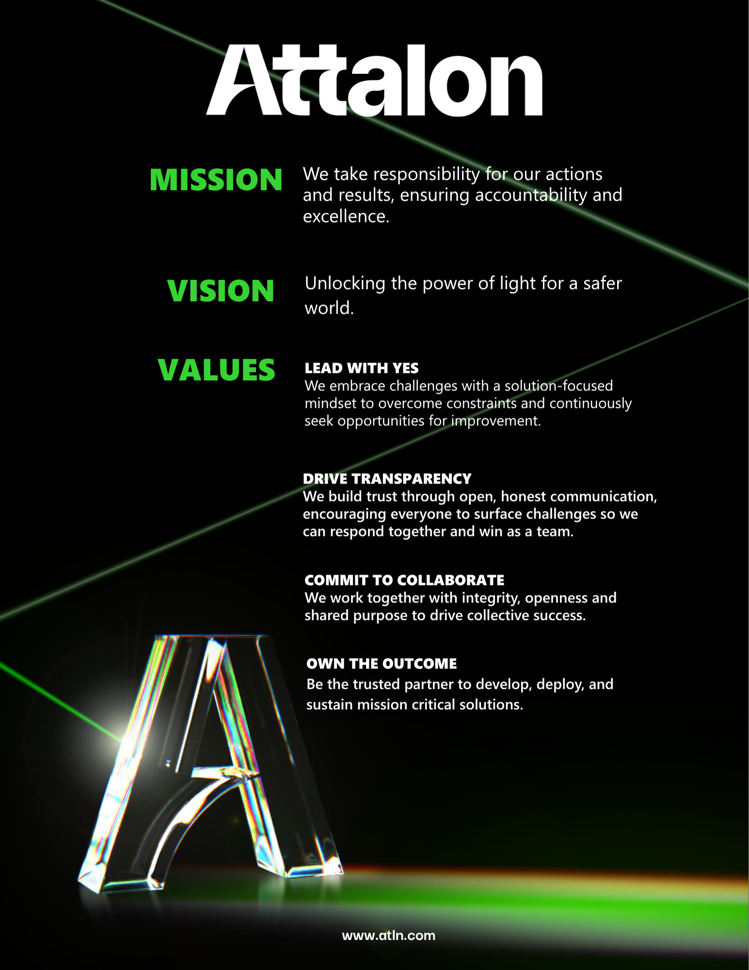 Attalon · mission, vision & values